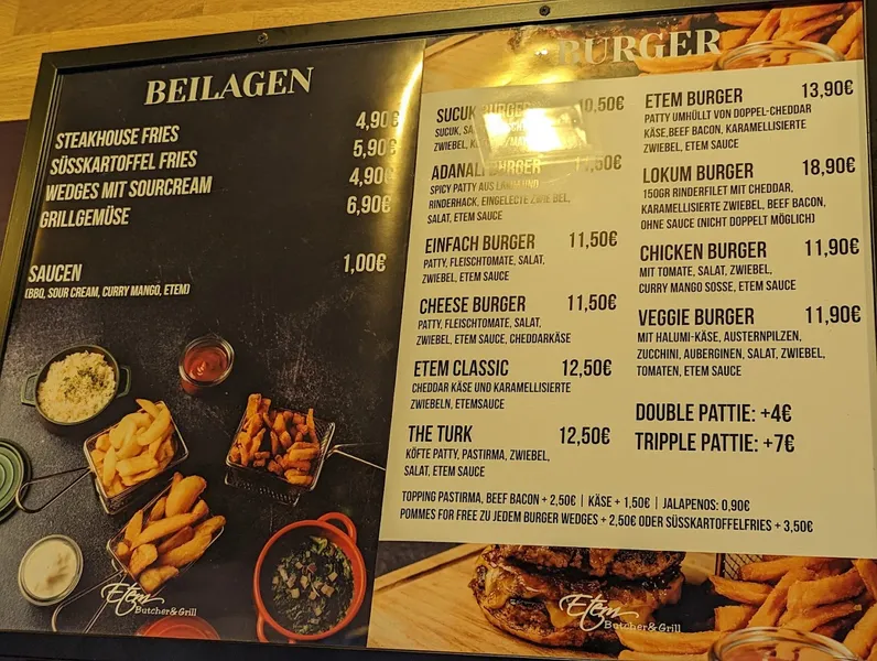 menu 0 of Restaurant Etem Kasap & Grill