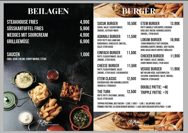 menu 1 of Restaurant Etem Kasap & Grill