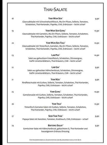menu 0 of Restaurant Bai Tong