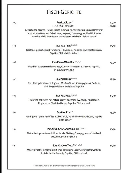 menu 2 of Restaurant Bai Tong