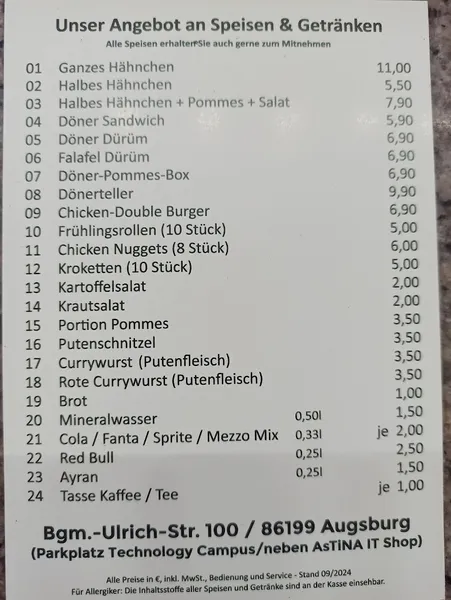 menu 0 of Mutlu Halal Hähnchen Grill und Döner