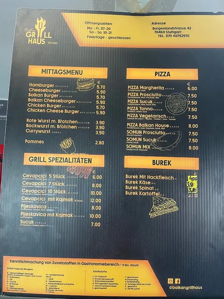 menu 0 of Balkan Grillhaus