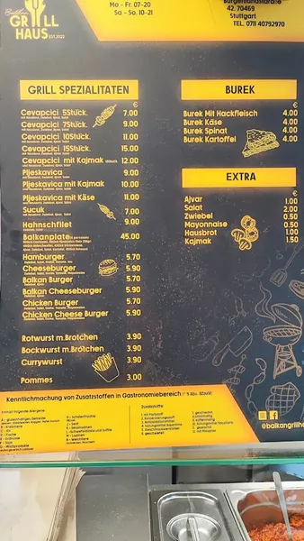 menu 2 of Balkan Grillhaus