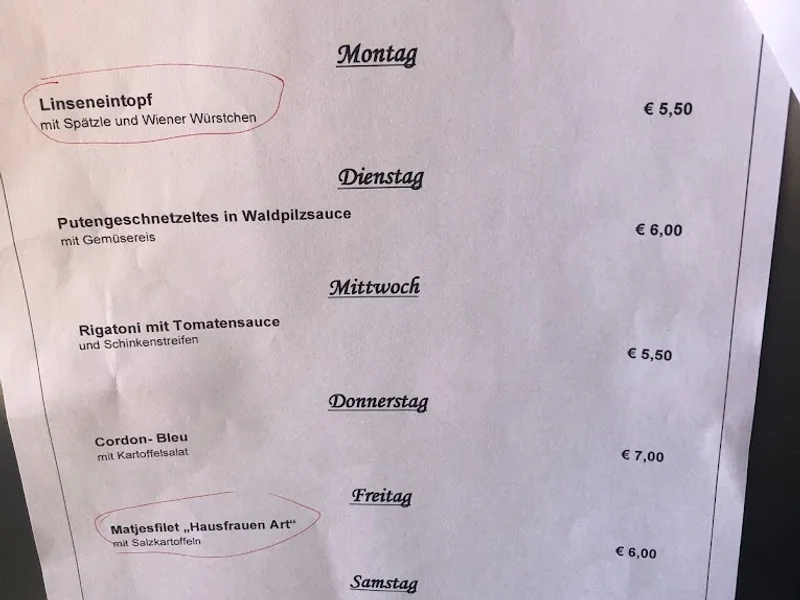 menu 0 of Goldenes Posthorn