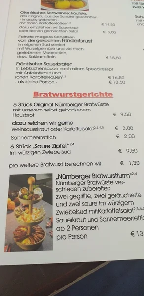 menu 2 of Goldenes Posthorn