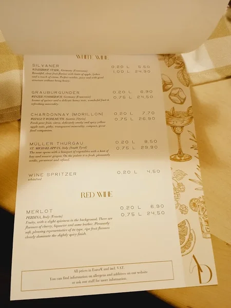 menu 1 of Zum Albrecht Dürer Haus