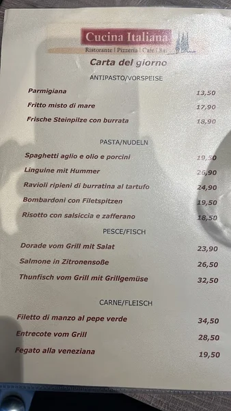 menu 0 of Cucina Italiana