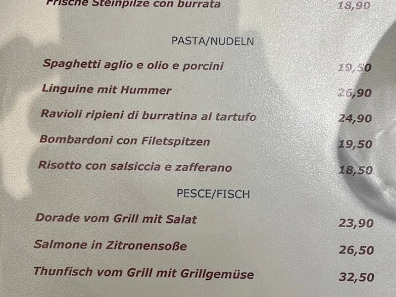 menu 0 of Cucina Italiana