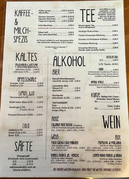 menu 2 of Poffers Café Stuttgart