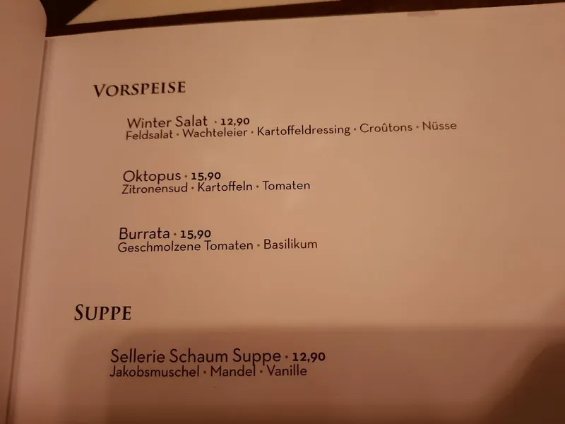 menu 1 of In aller Munde Schlossrestaurant | Hamburg-Bergedorf