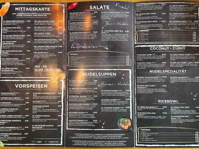 menu 1 of COCO Ramen - Sushi - Asian kitchen