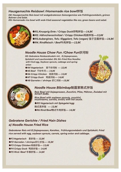 menu 1 of NOODLE HOUSE NO.8