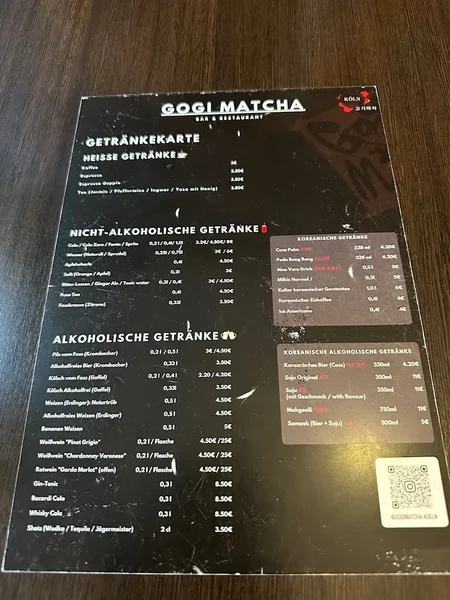 menu 1 of Gogi Matcha