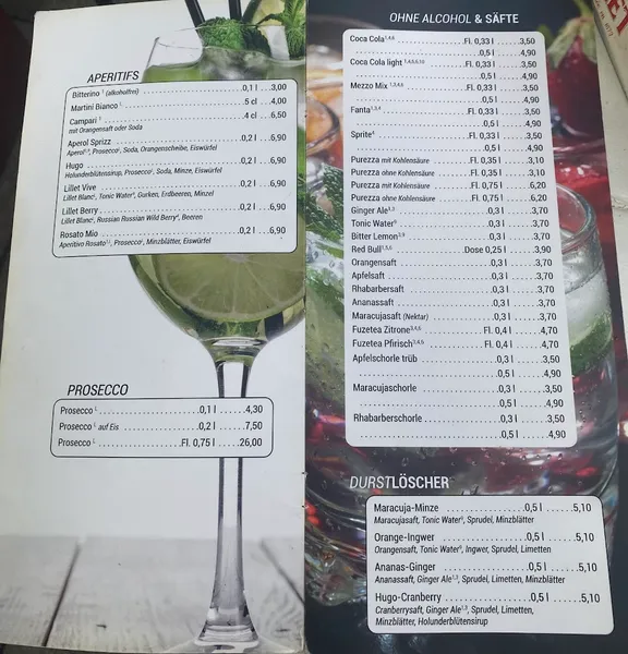 menu 1 of Farina