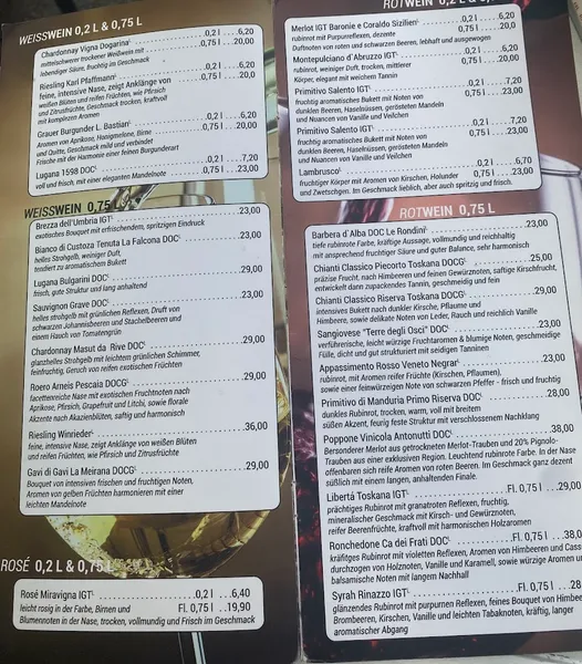 menu 2 of Farina
