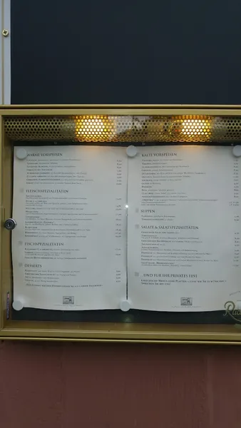 menu 1 of Nibelungenschänke