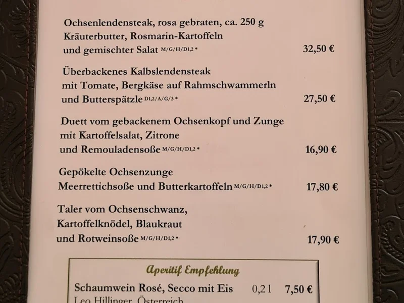 menu 0 of Michaeligarten Wirtshaus