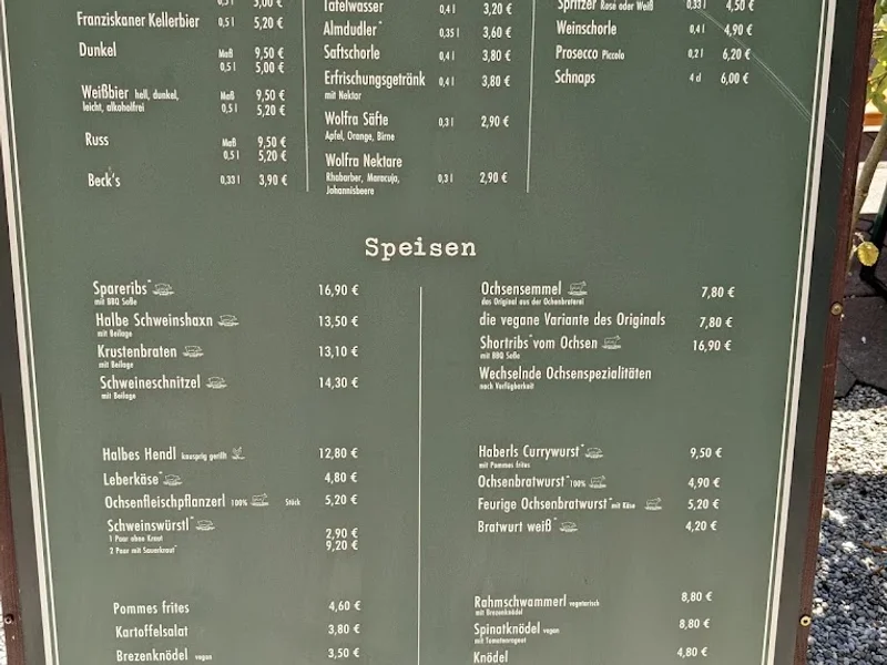 menu 0 of Zum Flaucher Biergarten