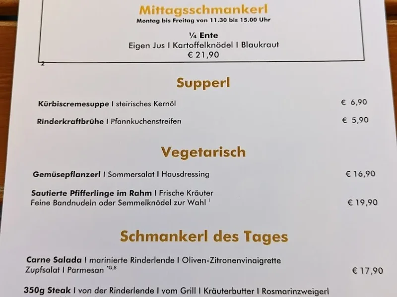 menu 0 of Augustiner Schützengarten