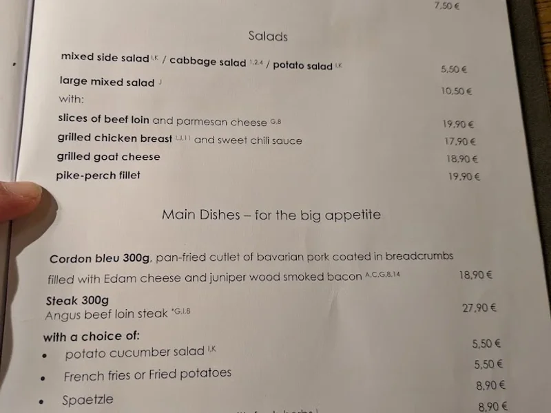 menu 1 of Augustiner Schützengarten