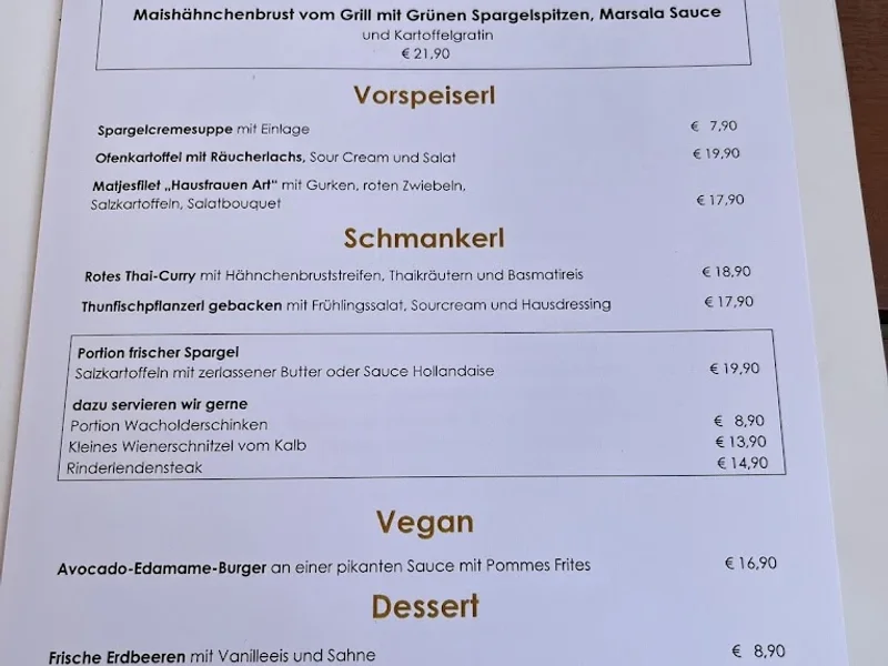 menu 2 of Augustiner Schützengarten