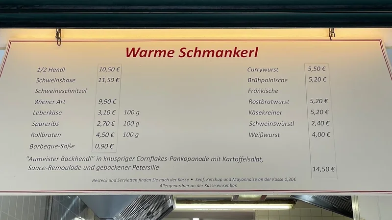 menu 2 of Aumeister Restaurant und Biergarten im Englischen Garten