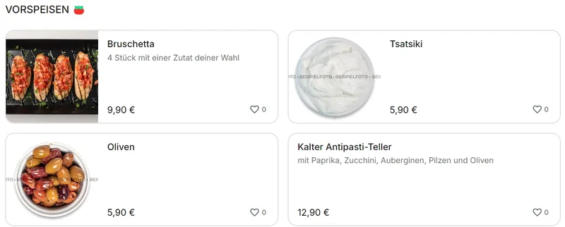 menu 1 of Winzerer Biergarten