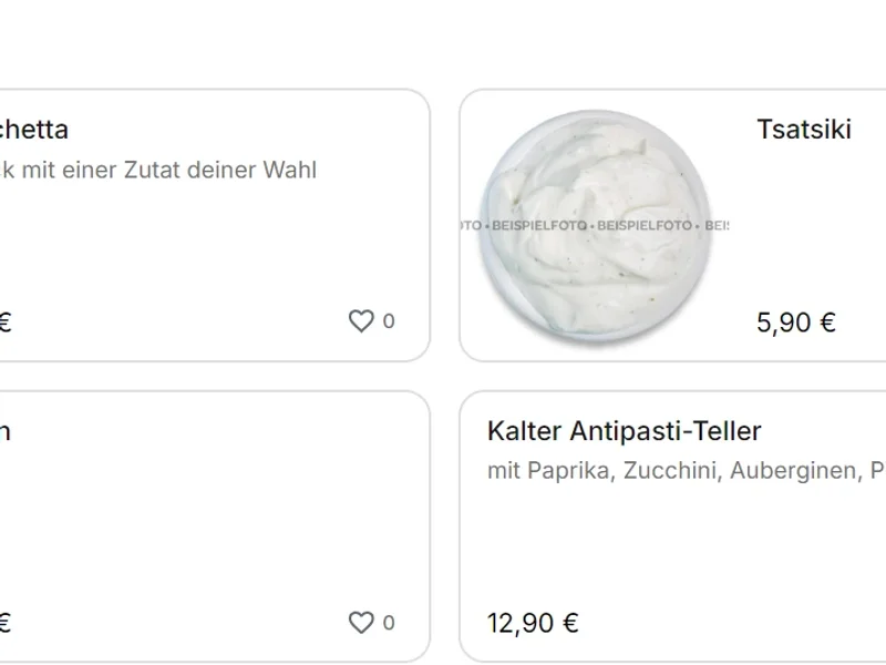 menu 1 of Winzerer Biergarten