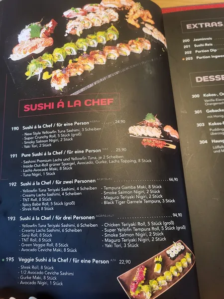 menu 1 of Ponzu sushi & asian cuisine