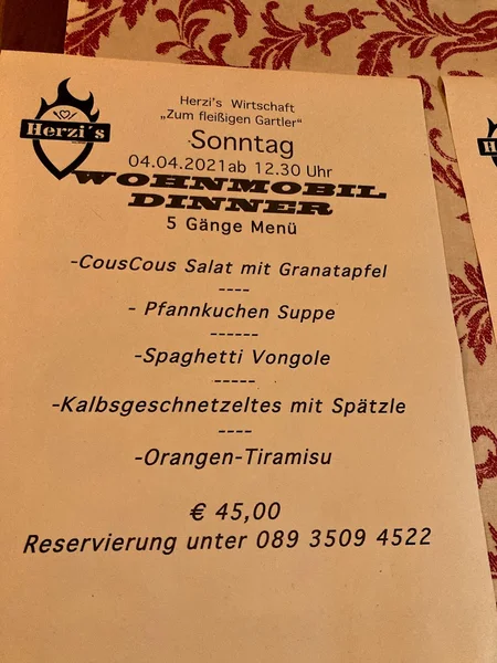 menu 1 of Herzis Wirtschaft "Zum fleißigen Gartler"
