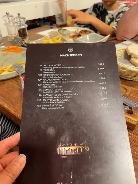 menu 0 of Restaurant Mythos