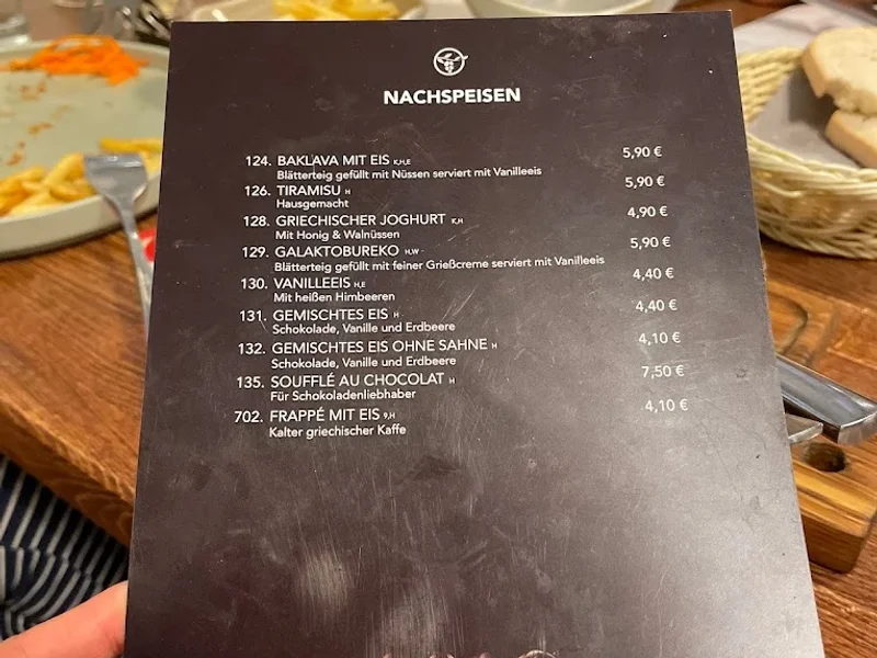 menu 0 of Restaurant Mythos
