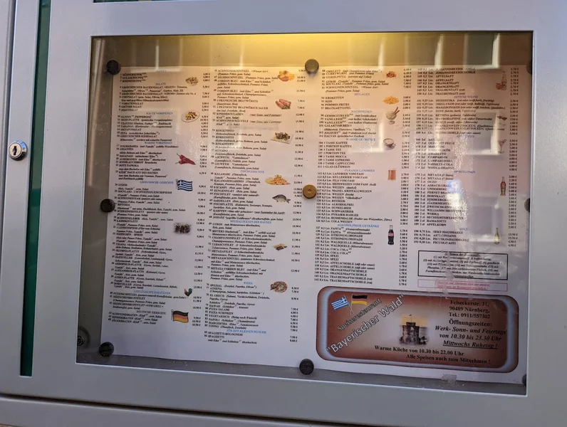 menu 2 of Bayerischer Wald