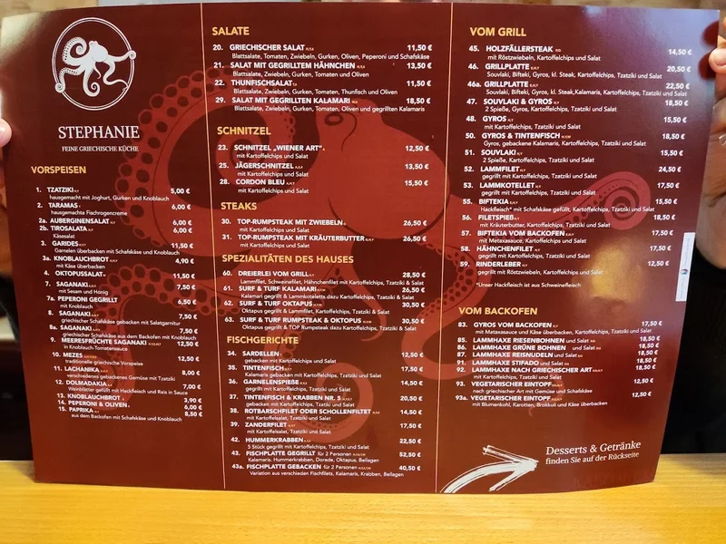 menu 0 of Restaurant Stephanie