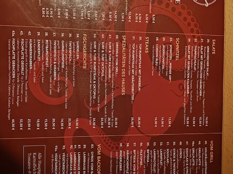 menu 1 of Restaurant Stephanie