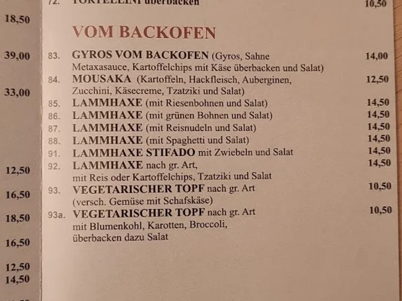 menu 2 of Restaurant Stephanie