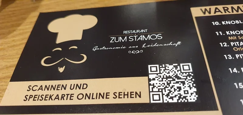 menu 1 of Zum Stamos