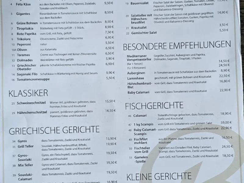 menu 0 of Restaurant Bienenheim