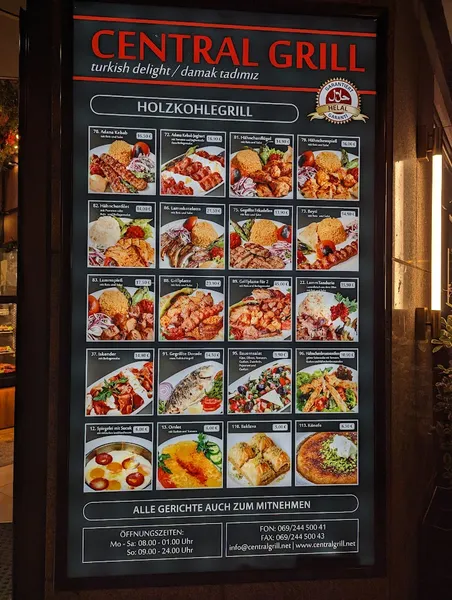 menu 0 of Central Grill