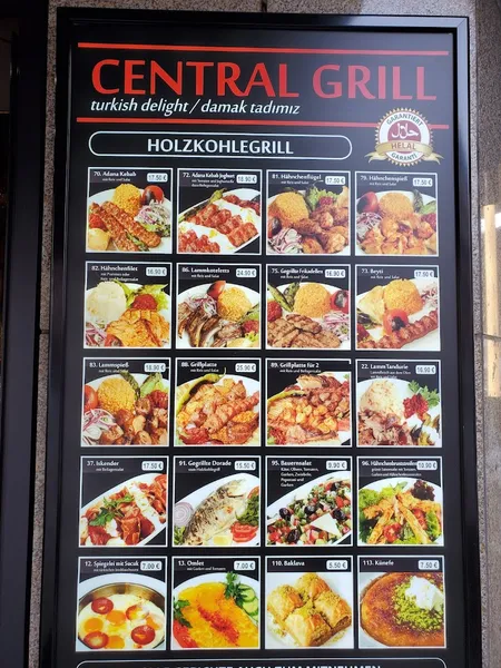 menu 1 of Central Grill