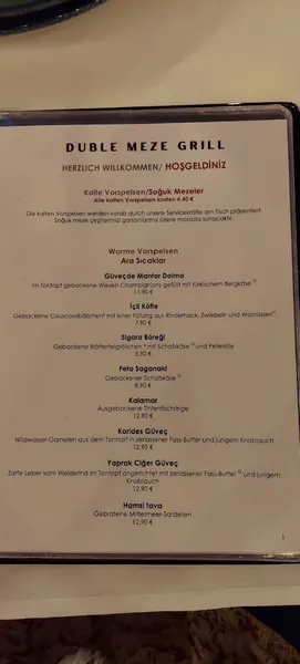 menu 0 of Duble Meze Grill