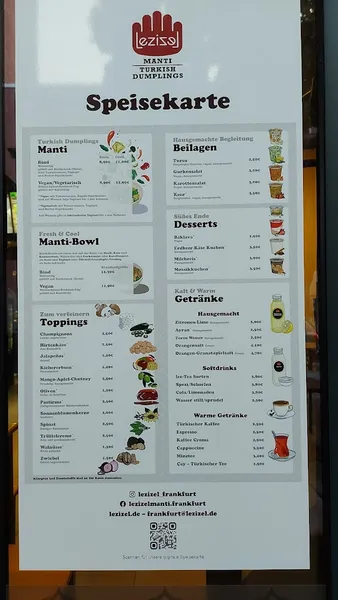 menu 1 of Lezizel Manti - Frankfurt