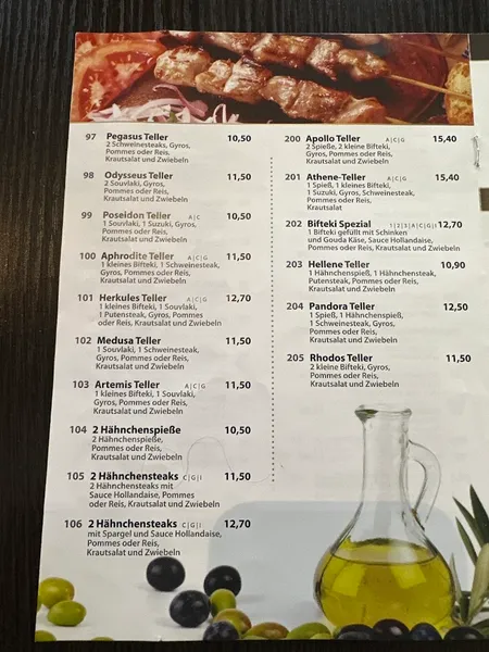 menu 1 of Olympos Grill