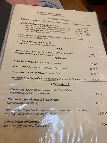 menu 0 of Haus Scholzen