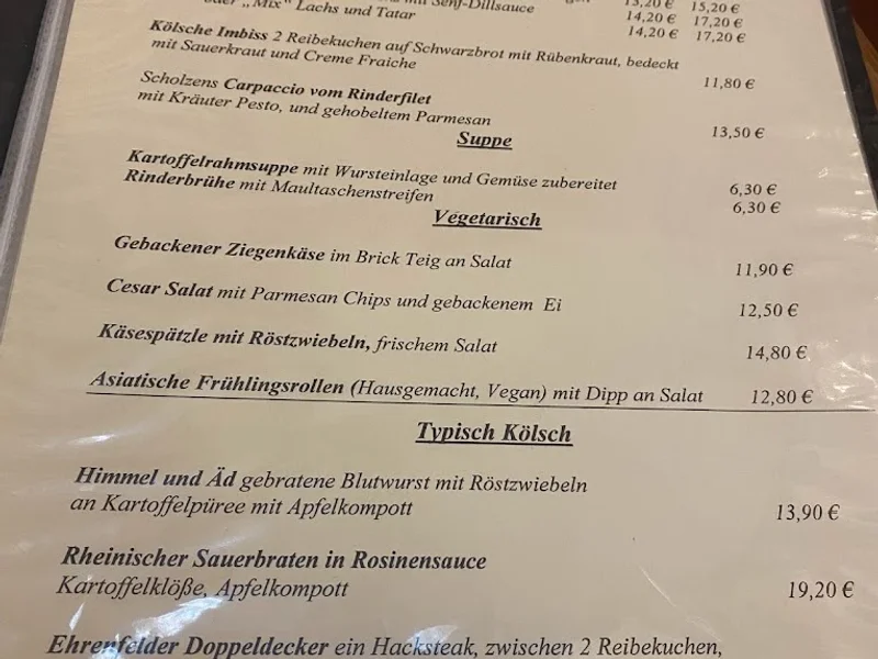 menu 0 of Haus Scholzen
