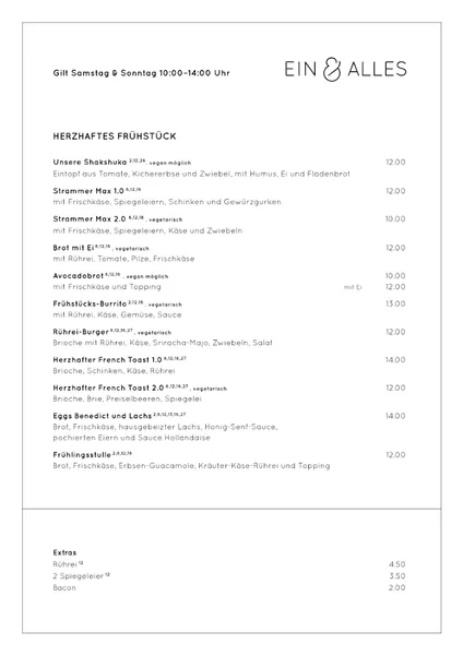 menu 2 of Ein & Alles