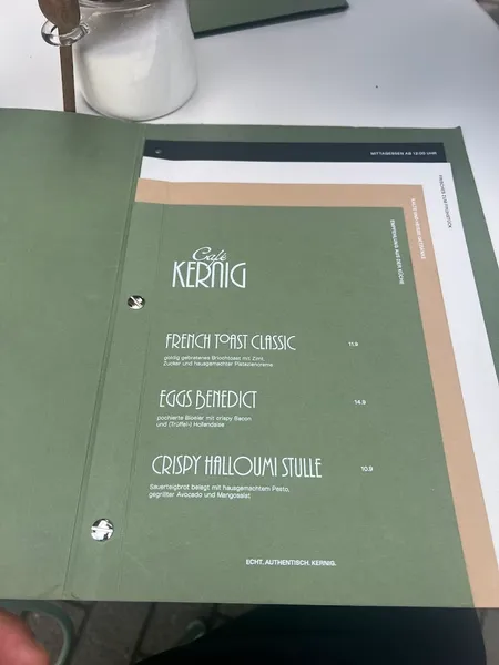 menu 2 of Café Kernig