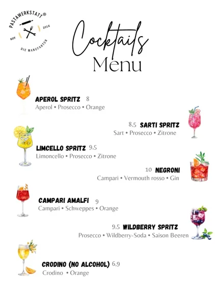 menu 2 of Pasta Werkstatt - hausgemachte & frische Nudeln - Pasta - Köln