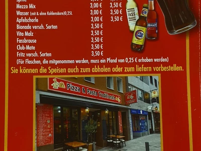 menu 0 of Pizza Pasta Traditionale