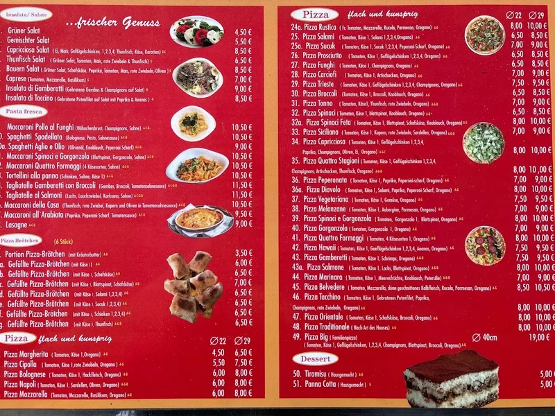 menu 1 of Pizza Pasta Traditionale